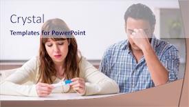  Presentation with pregnancy - Slides featuring young-couple-in-unexpected-pregnancy background and a sky blue colored foreground