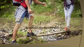  Presentation with relationship - PPT layouts enhanced with young-couple-is-helping-each background and a coral colored foreground