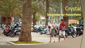  Presentation with relationship - PPT theme enhanced with young-couple-is-walking background and a  colored foreground