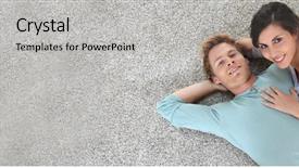  Presentation with carpet - Cool new theme with young couple laying on carpet backdrop and a light gray colored foreground