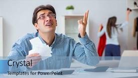  Presentation with finance teplates - Audience pleasing slides consisting of young couple looking at family backdrop and a light blue colored foreground