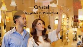  Presentation with price - PPT layouts enhanced with young-couple-looking-at-price background and a gold colored foreground