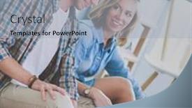  Presentation with new home - Theme consisting of young-couple-moving-in-new background and a  colored foreground