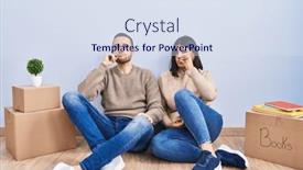  Presentation with lips mouth - Slide deck enhanced with young-couple-moving background and a sky blue colored foreground