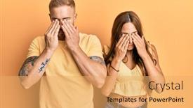  Presentation with vision - PPT theme enhanced with young-couple-of-girlfriend background and a yellow colored foreground