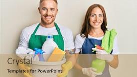  Presentation with spray - Beautiful presentation theme featuring young-couple-of-girlfriend backdrop and a coral colored foreground