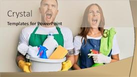  Presentation with spray - Beautiful slide set featuring young-couple-of-girlfriend backdrop and a soft green colored foreground