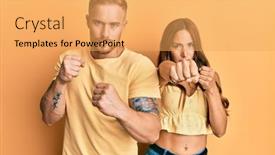  Presentation with boyfriend and girlfriend - PPT layouts having young-couple-of-girlfriend background and a yellow colored foreground