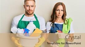  Presentation with spray - Theme having young-couple-of-girlfriend background and a coral colored foreground