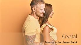  Presentation with boyfriend and girlfriend - PPT layouts enhanced with young-couple-of-girlfriend background and a yellow colored foreground