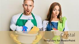  Presentation with spray - Cool new PPT layouts with young-couple-of-girlfriend backdrop and a yellow colored foreground