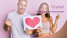  Presentation with victory - Amazing slides having young-couple-of-girlfriend backdrop and a lemonade colored foreground