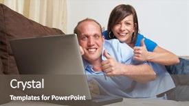  Presentation with give - Audience pleasing PPT layouts consisting of they both give a thumbs backdrop and a dark gray colored foreground