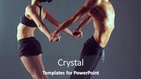  Presentation with yoga - PPT layouts with young-couple-practicing-acro-yoga background and a dark gray colored foreground