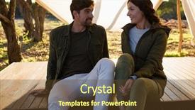  Presentation with forest - Beautiful PPT layouts featuring young couple sitting in gazebo backdrop and a tawny brown colored foreground