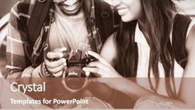  Presentation with road safety young drivers - Slide set with young couple sitting on road background and a red colored foreground