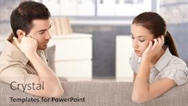  Presentation with home - Amazing slides having young-couple-sitting-on-sofa backdrop and a soft green colored foreground