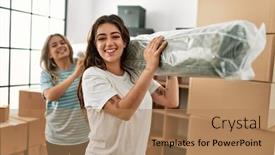  Presentation with home based wound care - Theme featuring young-couple-smiling-happy-holding background and a coral colored foreground