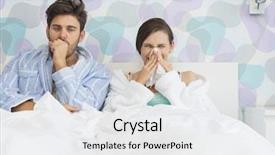  Presentation with couple - Cool new theme with young couple suffering from cold backdrop and a white colored foreground