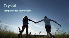  Presentation with walking young wild jaguar - Audience pleasing PPT layouts consisting of young couple walking through green backdrop and a ocean colored foreground