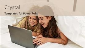  Presentation with movie - Presentation theme having young-couple-watching-movie-covering background and a soft green colored foreground