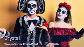  Presentation with mexican day - Amazing slide set having young-couple-wearing-mexican-day backdrop and a navy blue colored foreground