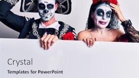  Presentation with mexican day - Beautiful slide deck featuring young-couple-wearing-mexican-day backdrop and a sky blue colored foreground