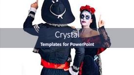  Presentation with mexican day - Audience pleasing theme consisting of young-couple-wearing-mexican-day backdrop and a ocean colored foreground