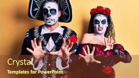  Presentation with mexican day - Audience pleasing theme consisting of young-couple-wearing-mexican-day backdrop and a tawny brown colored foreground
