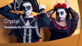  Presentation with mexican day - Cool new PPT layouts with young-couple-wearing-mexican-day backdrop and a navy blue colored foreground