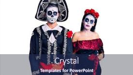  Presentation with mexican day - PPT layouts enhanced with young-couple-wearing-mexican-day background and a navy blue colored foreground