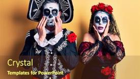  Presentation with mexican day - Amazing theme having young-couple-wearing-mexican-day backdrop and a tawny brown colored foreground