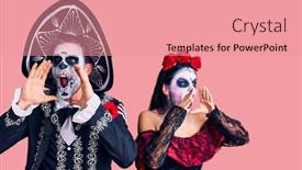  Presentation with mexican day - Amazing PPT layouts having young-couple-wearing-mexican-day backdrop and a coral colored foreground