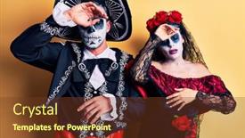  Presentation with sick day - Slide deck enhanced with young-couple-wearing-mexican-day background and a tawny brown colored foreground