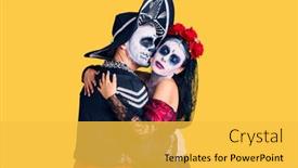  Presentation with mexican day - Beautiful theme featuring young-couple-wearing-mexican-day backdrop and a yellow colored foreground