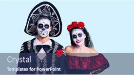  Presentation with mexican day - Cool new theme with young-couple-wearing-mexican-day backdrop and a ocean colored foreground