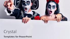  Presentation with mexican day - Beautiful PPT layouts featuring young-couple-wearing-mexican-day backdrop and a sky blue colored foreground