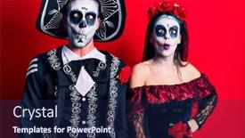  Presentation with mexican day - Slide deck consisting of young-couple-wearing-mexican-day background and a navy blue colored foreground