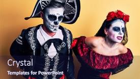  Presentation with mexican day - Audience pleasing slide deck consisting of young-couple-wearing-mexican-day backdrop and a navy blue colored foreground