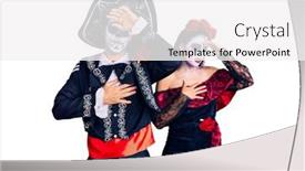  Presentation with sick day - PPT theme enhanced with young-couple-wearing-mexican-day background and a white colored foreground