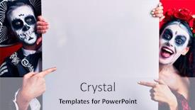 Presentation with mexican day - Colorful theme enhanced with young-couple-wearing-mexican-day backdrop and a sky blue colored foreground