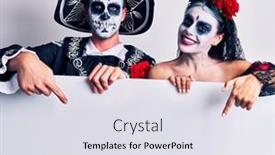  Presentation with mexican day - Slide set having young-couple-wearing-mexican-day background and a sky blue colored foreground