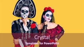  Presentation with mexican day - Amazing slide set having young-couple-wearing-mexican-day backdrop and a violet colored foreground