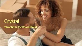  Presentation with new caledonia - Beautiful slide deck featuring young couple with a key backdrop and a tawny brown colored foreground