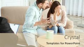  Presentation with family - PPT theme with problem at reception of family background and a lemonade colored foreground