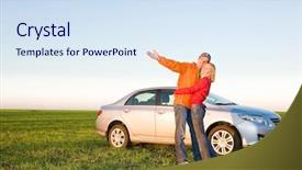  Presentation with happy new year 2022 - Amazing presentation theme having young couple with their new backdrop and a sky blue colored foreground