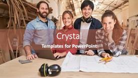  Presentation with computer workshop - Amazing PPT layouts having young-craftsmen-start-up-team backdrop and a red colored foreground