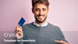  Presentation with payment - Beautiful slides featuring young-customer-man-with-beard backdrop and a gray colored foreground