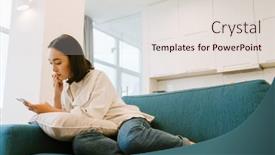  Presentation with social media - Presentation theme consisting of young-cute-asian-girl background and a lemonade colored foreground