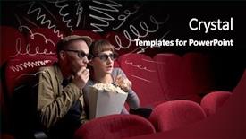  Presentation with popcorn movie - Cool new theme with while watching movie with doodle backdrop and a  colored foreground